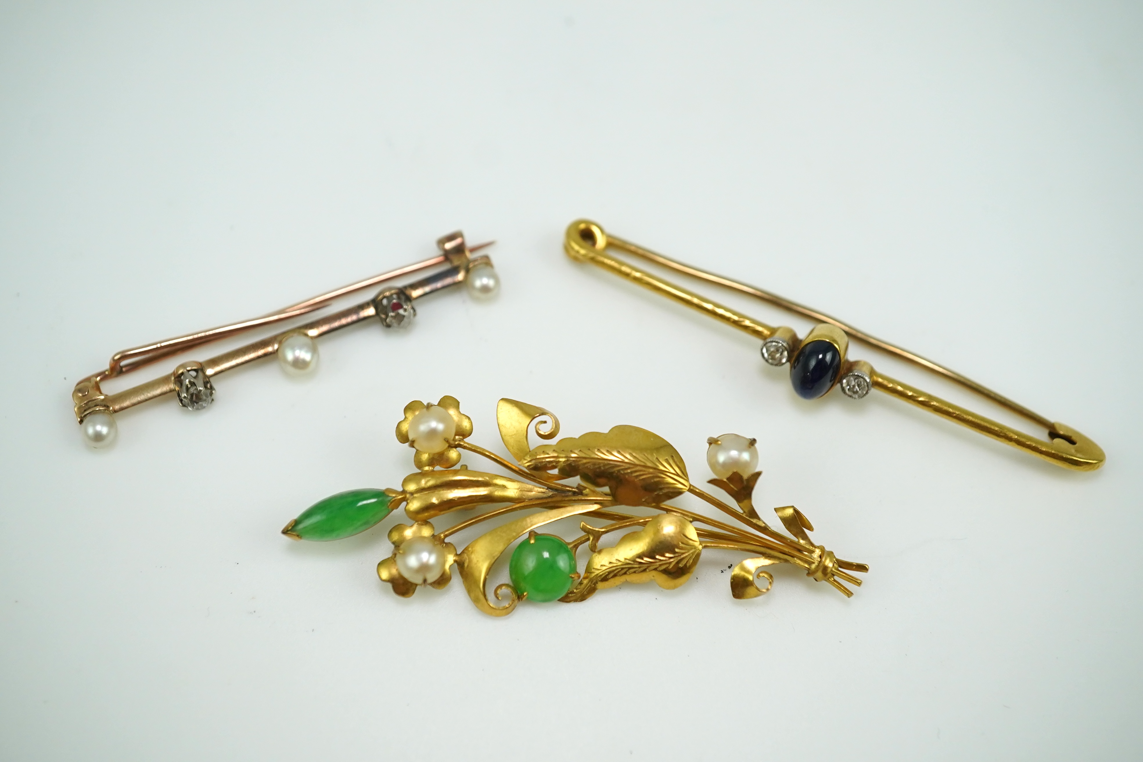 A group of three brooches, early-mid 20th century